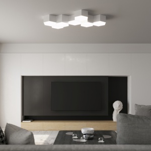 Lustra Sunde Alb 30.5x26.5x11.5 cm - Img 9