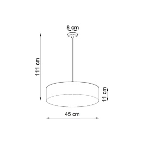 Lustra suspendata Arena Alb 45x45x111 cm - Img 4