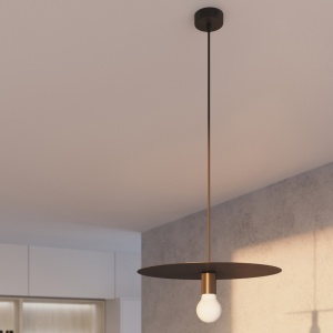 Lustra suspendata Flavio Negru 40x40x105 cm - Img 8