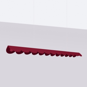 Lustra suspendata LED Biscuit Burgundy 3000K 131x13x200 cm - Img 2
