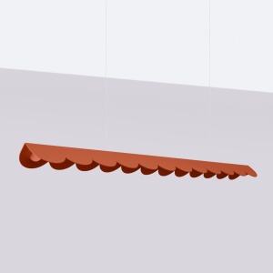 Lustra suspendata LED Biscuit Rosu 4000K 131x13x200 cm - Img 2