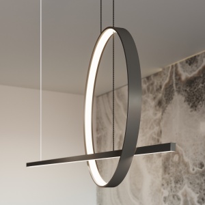 Lustra suspendata LED Glad Alb 4000K 120x20x212 cm - Img 15