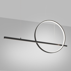 Lustra suspendata LED Glad Negru 4000K 120x20x212 cm - Img 3