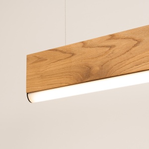 Lustra suspendata LED Lykke Stejar 3000K 120x3.5x150 cm - Img 9
