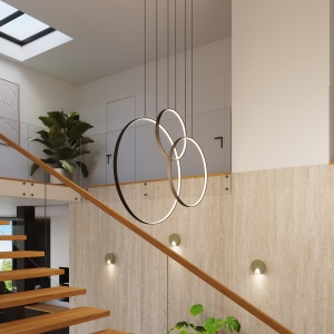 Lustra suspendata LED Rio 3 Alb 4000K 160x20x200 cm - Img 9