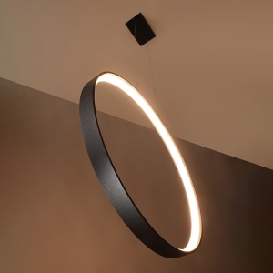 Lustra suspendata LED Rio Negru 3000K 55x16x150 cm - Img 4