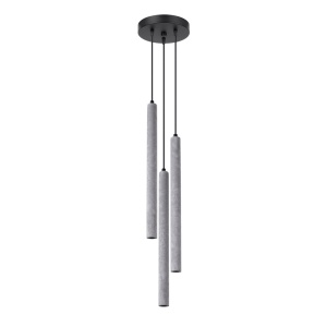 Lustra suspendata Pastelo din beton Gri 19.5x19.5x117 cm