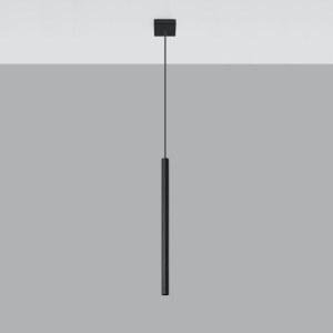 Lustra suspendata Pastelo Negru 8x8x100 cm - Img 2