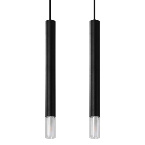 Lustra suspendata Wezyr Negru 30x6x120 cm
