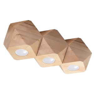 Lustra Woody din lemn, Natural 36x12x12 cm