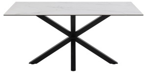Masa dining Heaven, Alb, 75.5x160x90 cm - Img 3
