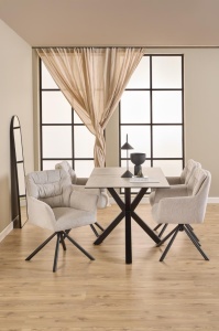 Masa dining Heaven, Gri, 75.5x135x80 cm