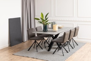 Masa dining Heaven, Gri, 75.5x200x100 cm - Img 2