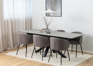 Masa dining Heaven, Gri, 76x210x90 cm - Img 5