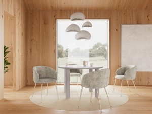 Masa dining Magee, Gri, 75x120x120 cm - Img 3