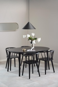 Masa dining Montreux, Negru, 75x154x115 cm - Img 2