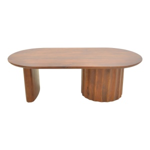 Masuta de cafea, Flute, Nuc, 65x130x40 cm - Img 3