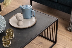 Masuta de cafea Strington, Negru, 40x120x60 cm - Img 3