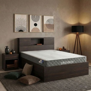 Pat cu saltea, Olympus-Dreamer, Wenge, 221x128x84 cm
