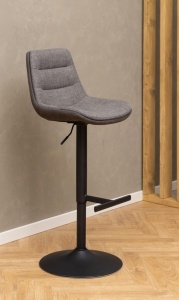 Scaun de bar Adisa V1, Gri, 95x47x52.5 cm