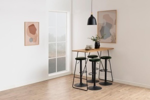 Scaun de bar Finch, Verde, 82x40x40 cm