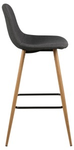 Scaun de bar Wilma, Gri, 101x46.6x51 cm - Img 5