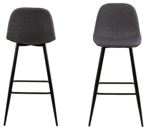 Scaun de bar Wilma V2, Gri, 101x46.6x51 cm - Img 4