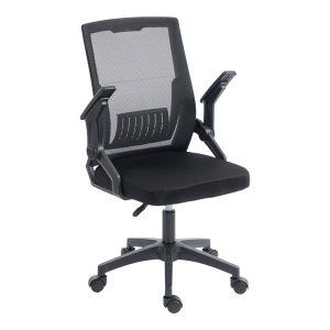 Scaun de birou, Penza, Negru, 58x48x102 cm - Img 3