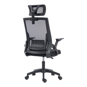 Scaun de birou, Plymot, Negru, 58x48x122 cm - Img 2