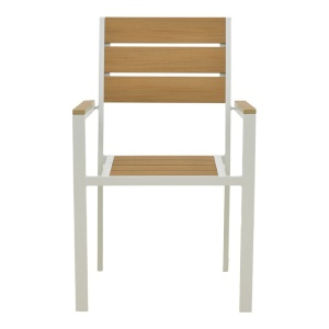 Scaun de gradina Stivuibil, Breze, Alb, 60x57.5x88 cm - Img 5