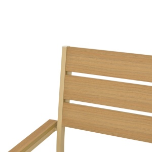 Scaun de gradina stivuibil, Breze, Natural, 60x57.5x88 cm - Img 7