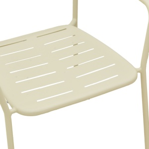 Scaun de gradina Stivuibil, Deraby, Crem, 45.5x56x83 cm - Img 8