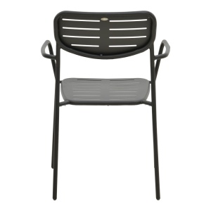 Scaun de gradina Stivuibil, Deraby, Negru, 45.5x56x83 cm - Img 6