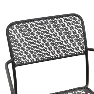 Scaun de gradina Stivuibil, Federal, Negru, 58x57x81.5 cm - Img 7