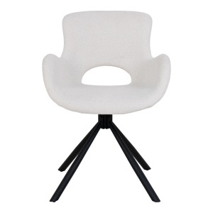 Scaun dining Amorim, Alb/Bej, 58x59x82.5 cm - Img 4