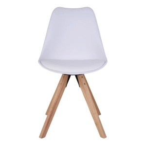 Scaun dining Bergen, Alb, 55x48x86 cm - Img 2