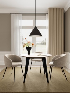 Scaun dining Eleanor, Bej, 79x55.5x55 cm