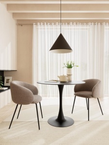 Scaun dining Eleanor V2, Gri, 79x55.5x55 cm - Img 6