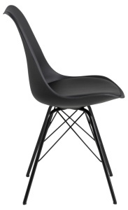 Scaun dining Eris, Negru, 85.5x48.5x54 cm - Img 5