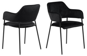 Scaun dining Lima, Negru, 82x54x55 cm - Img 3