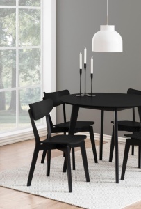 Scaun dining Roxby, Negru, 79.5x45x55 cm