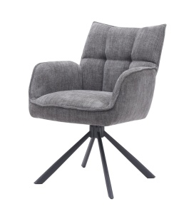 Scaun MARILLA SELECT, Grafit/Negru, 65x86x59 cm - Img 2