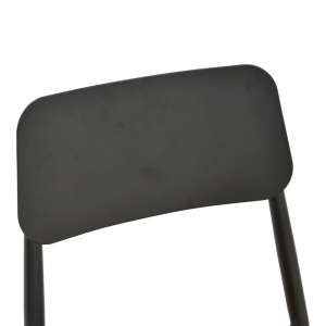 Scaun stivuibil, Giardino, Negru, 56x45x82 cm - Img 7