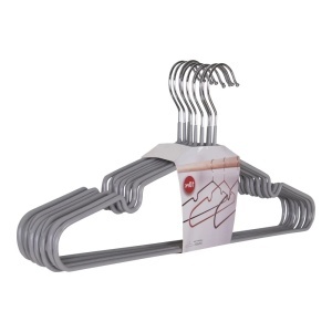 Set 10 piese Umerase metalice Massa, Gri, 4x41x18 cm