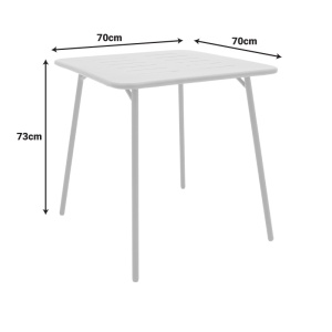 Set 3 piese masa si scaune gradina, Moraja Federal, Crem, 70x70x73 cm - Img 8