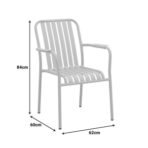 Set 5 masa si scaune gradina, Heven Vista, Antracit, 80x150x72 cm - Img 9