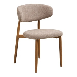 Set 7 piese Masa dining si scaune Osaka, Stejar, 120x120x77 cm