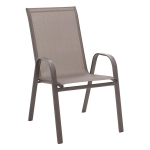 Set de gradina masa si scaune 5 bucati Ensure-Calan metal-sticla maro 140x80x70cm - Img 4