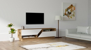 Έπιπλο TV Koza Walnut-Λευκό