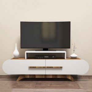 Έπιπλο TV Rose Walnut-Λευκό